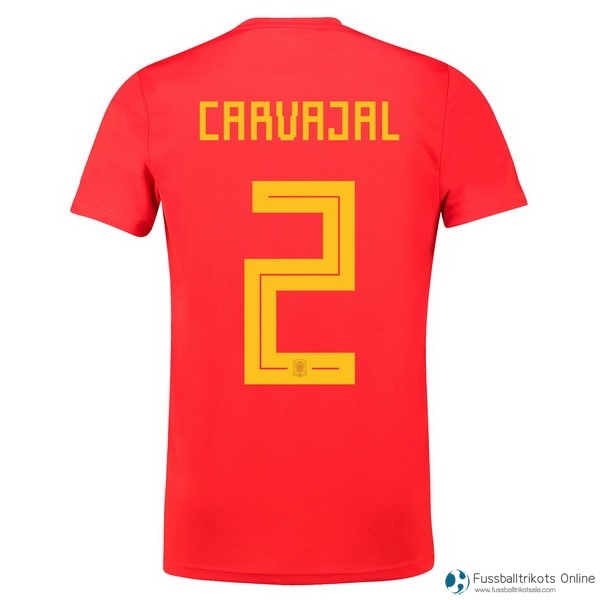 Spanien Trikot Heim Carvajal 2018 Rote Fussballtrikots Günstig